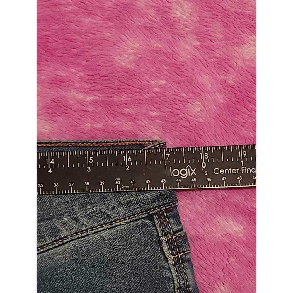 Seven7‎ Jeans Womens Size 10 34x23 Mid Rise Girlfriend Cropped Blue Stretch - Picture 7 of 13